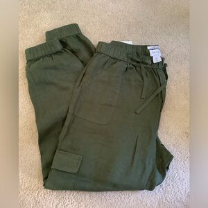 Green Linen Pants